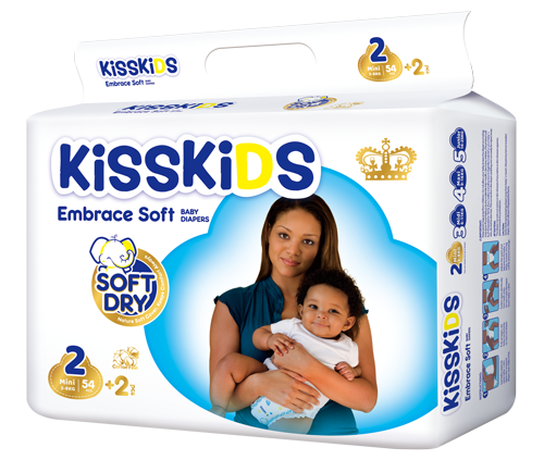 KISSKIDS SOFT DRY BABY DIAPERS ECO(S56)