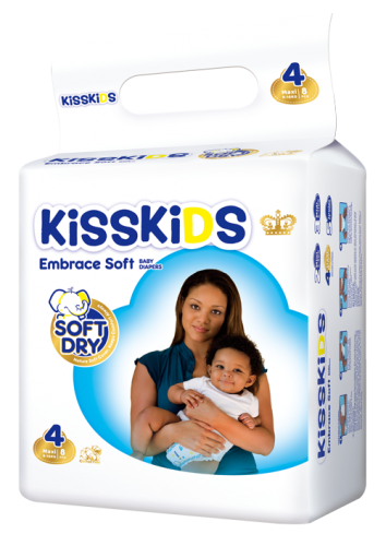KISSKIDS SOFT DRY BABY DIAPERS SMALL (L8)