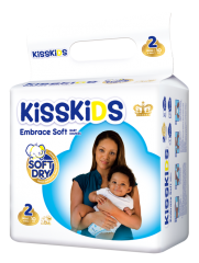 KISSKIDS SOFT DRY BABY DIAPERS SMALL (S10)