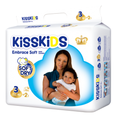 KISSKIDS SOFT DRY BABY DIAPERS ECO(M52)