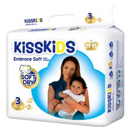 KISSKIDS SOFT DRY BABY DIAPERS ECO(M52)