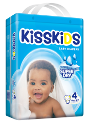 KISSKIDS SUPER DRY BABY DIAPERS JUMBO (L87)