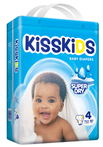 KISSKIDS SUPER DRY BABY DIAPERS JUMBO (L87)