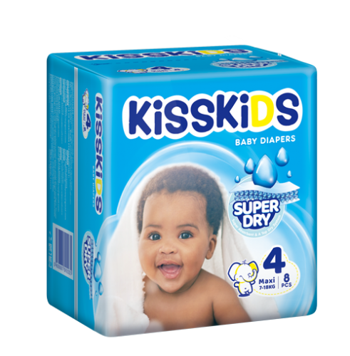 KISSKIDS SUPER DRY BABY DIAPERS SMALL (L8)