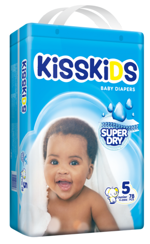KISSKIDS SUPER DRY BABY DIAPERS JUMBO (XL78)