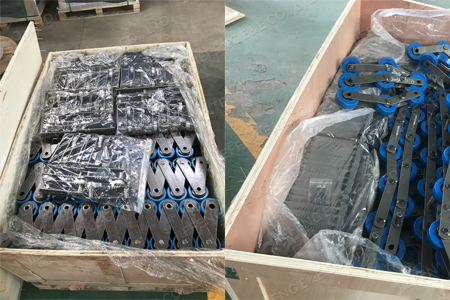 Shipping escalator step chain and other spare part to UK