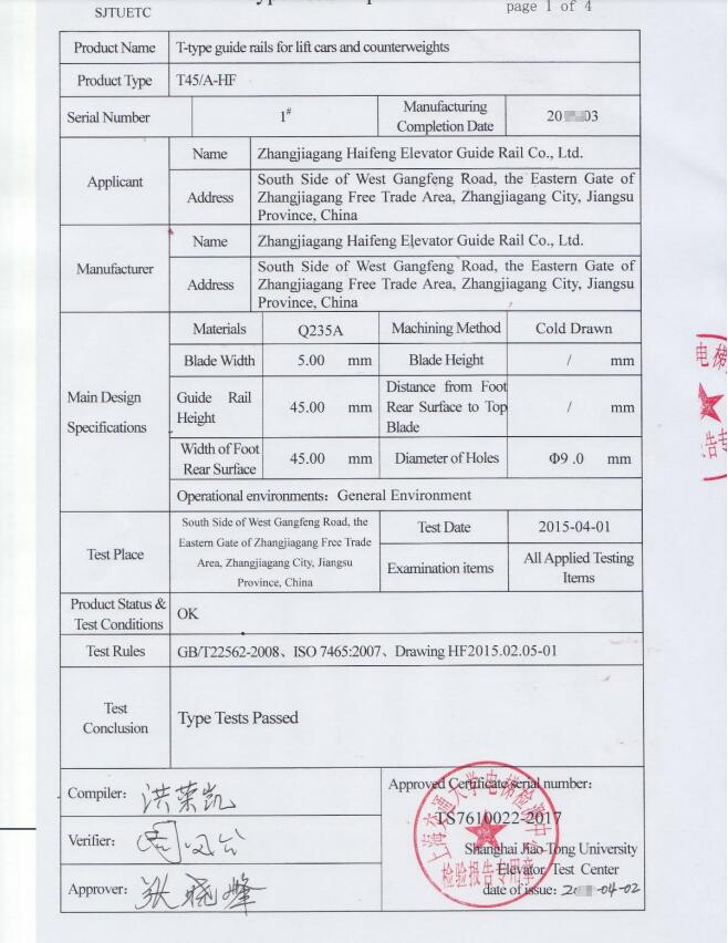 T45/A TEST REPORT