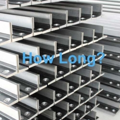 How long is an elevator guide rail?
