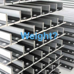 How much does an elevator guide rail weight?