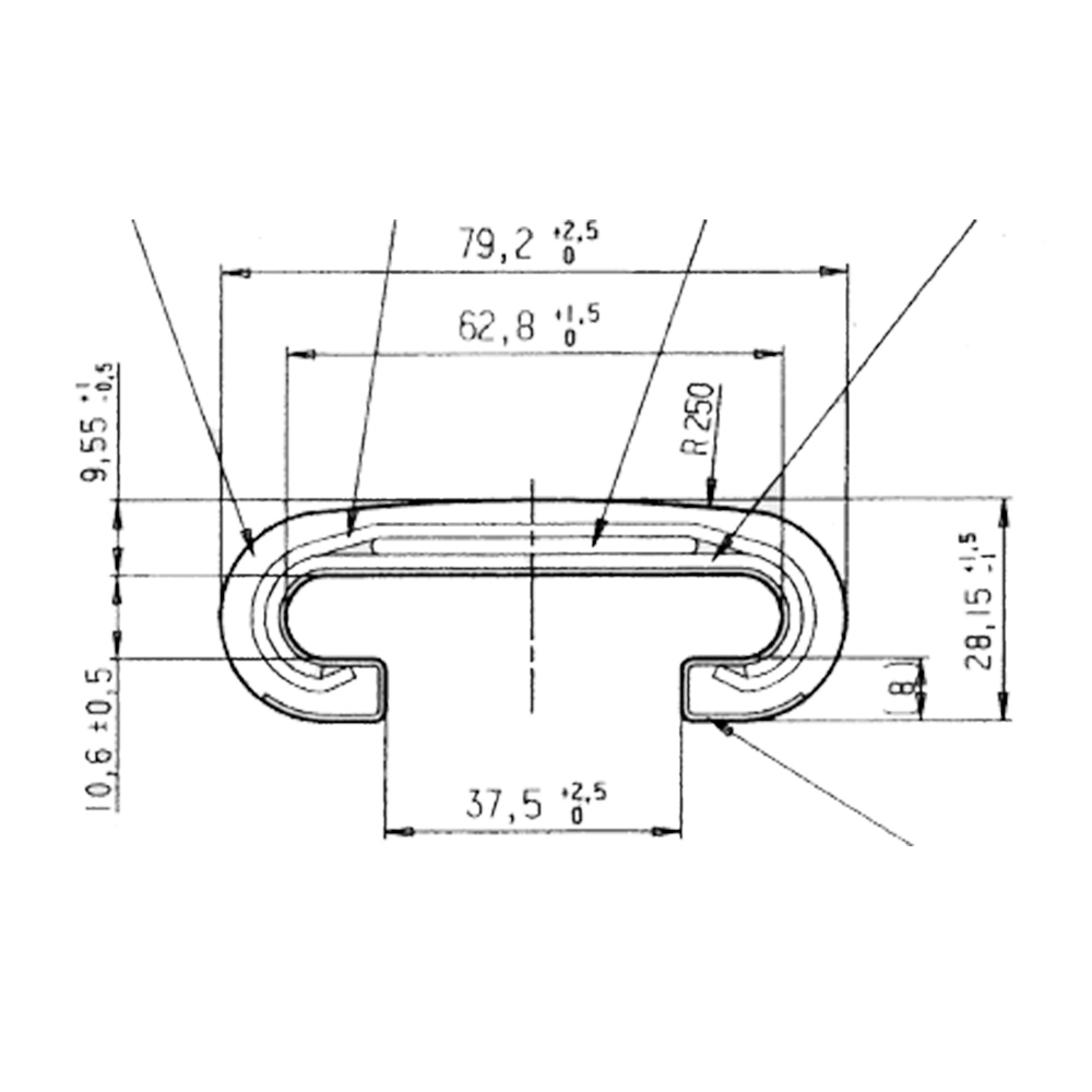 DFK1217A T00 C700 T79 T77 Escalator C Type Handrail For Ko