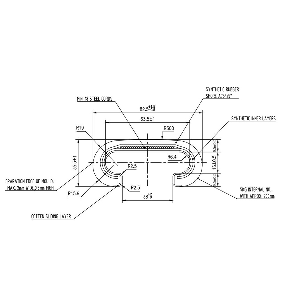 C475 C479 C477 Escalator Handrail For Ot