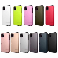 Layer Removable Slim Shockproof Invisible Card Slot Hard case