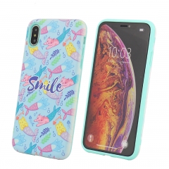 Invisible support 2 in 1 partial varnish painting design with colorful TPU Case