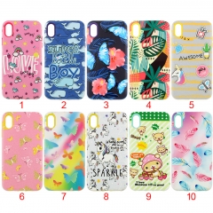 Invisible support 2 in 1 partial varnish painting design with colorful TPU Case