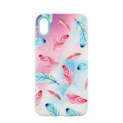 Invisible support 2 in 1 partial varnish painting design with colorful TPU Case