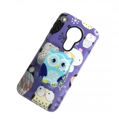 Funda TPU+PC con diseño relieve con adorno líquido