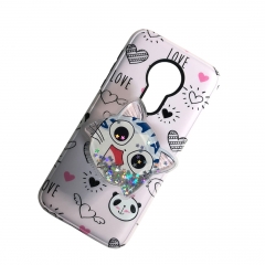 Funda TPU+PC con diseño relieve con adorno líquido