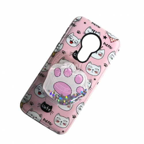 Funda TPU+PC con diseño relieve con adorno líquido