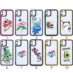 Funda TPU+acrílico con diseño y piedras