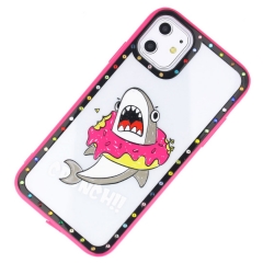 Funda TPU+acrílico con diseño y piedras