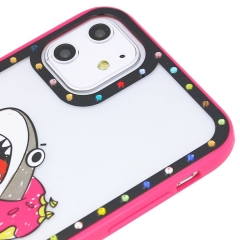 Funda TPU+acrílico con diseño y piedras