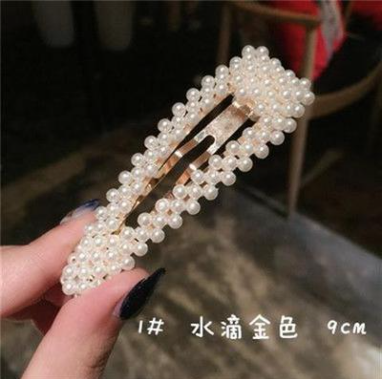 韓國ins珍珠發夾發卡少女邊夾女童可愛bb夾邊夾頂夾發飾頭飾品
