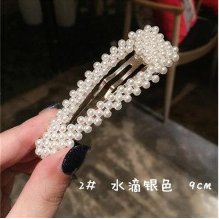 韓國ins珍珠發夾發卡少女邊夾女童可愛bb夾邊夾頂夾發飾頭飾品