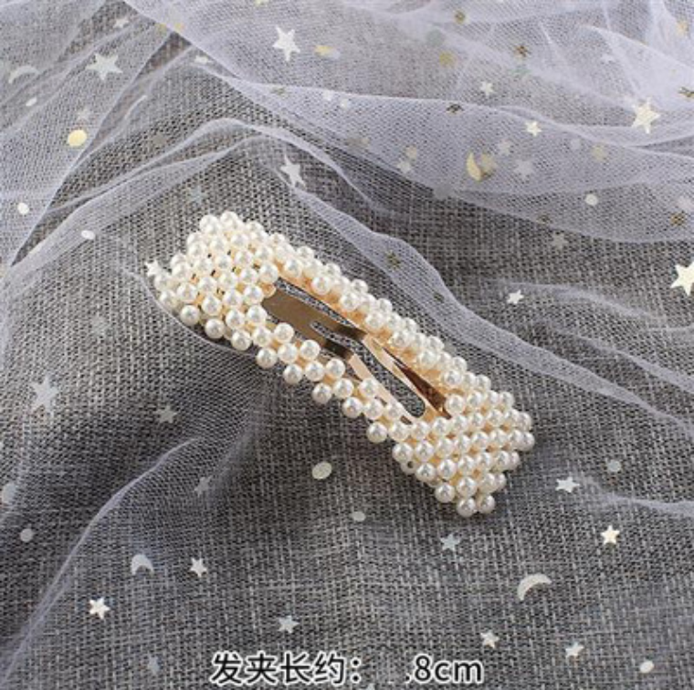 韓國ins珍珠發夾發卡少女邊夾女童可愛bb夾邊夾頂夾發飾頭飾品