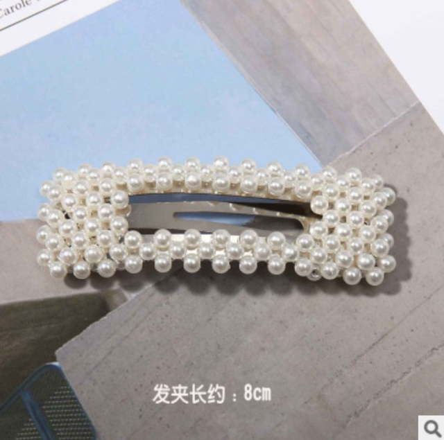 韓國ins珍珠發夾發卡少女邊夾女童可愛bb夾邊夾頂夾發飾頭飾品