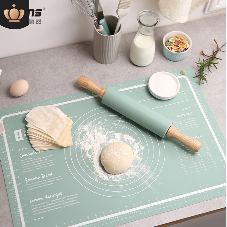 特恩斯食品級硅膠揉面和面墊廚房家用防滑加厚麵包麵粉墊烘焙工具22080705