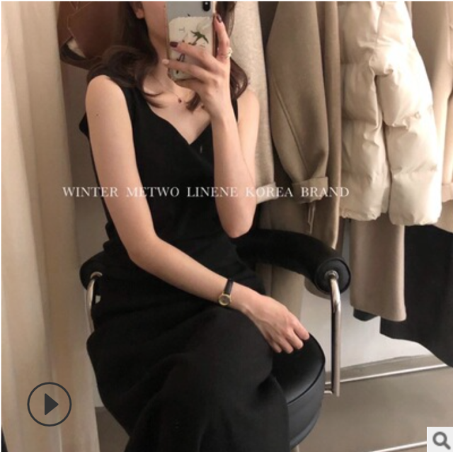 METWO德絨U家輕暖小背心修身薄款單層保暖海鷗領發熱背心內衣裹胸