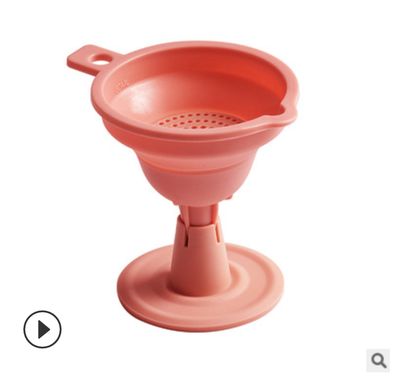 創意折疊硅膠漏斗廚房家用油壺酒壺過濾迷你攜帶油漏斗酒漏斗小號