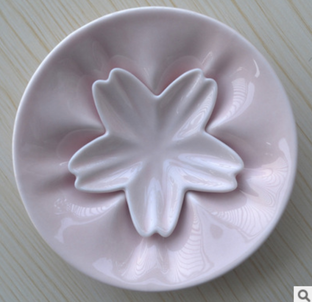 Schuler舒勒日式櫻花調料碟醬油碟醋碟筷架組合創意餐具禮品跨境21030420