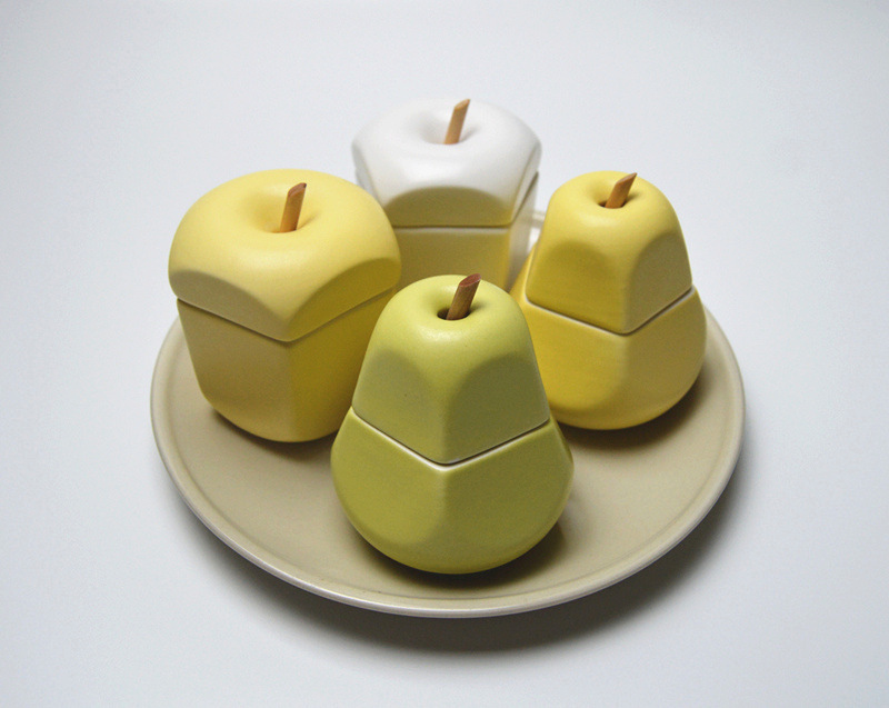 Schuler清新水果調料瓶蘋果梨創意設計廚房調料盒網紅美物調料罐