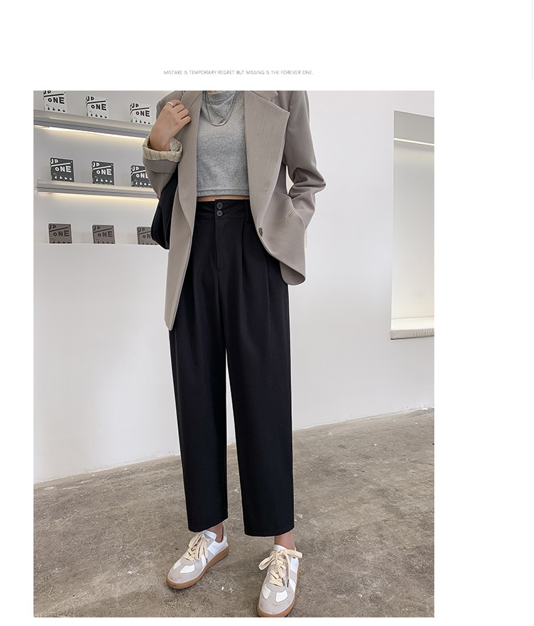 梨型身材大碼女裝高腰直筒顯瘦西裝褲微胖妹妹寬松胯大腿粗褲子潮24032003