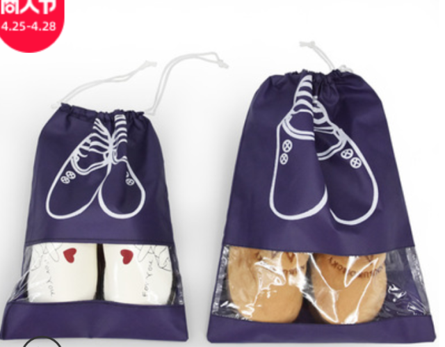 鞋袋鞋子收納袋防塵袋旅行鞋包可視抽繩束口袋鞋袋居家整理鞋子21042303