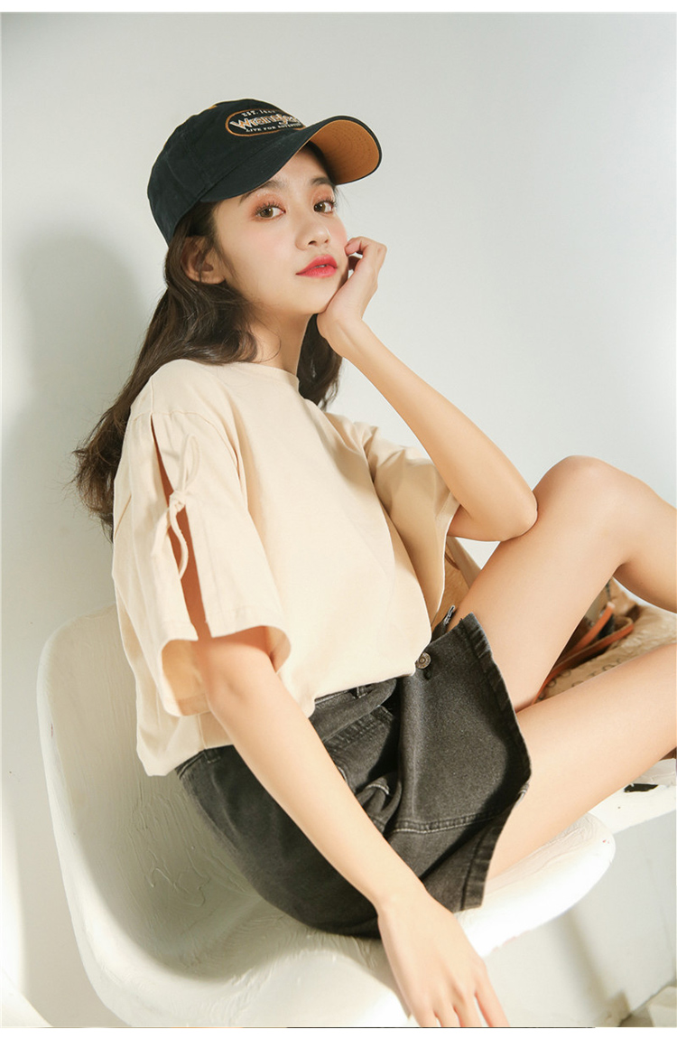 设计感小众短袖t恤女夏季2021年春装新款小清新百搭心机上衣ins潮21042403