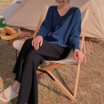 羊毛針織褲子女春秋冬季新款闊腿褲休閒高腰垂墜感羊絨拖地褲22010405
