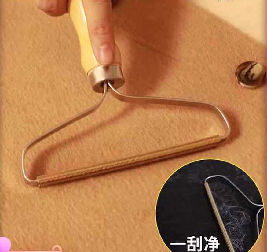 乾洗店專用刮毛器刷手動去毛球器羊絨毛呢大衣純銅雙刀頭打毛器