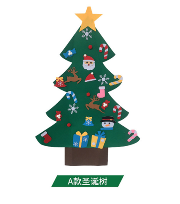 聖誕裝飾品兒童手工益智DIY毛氈布聖誕樹22091841