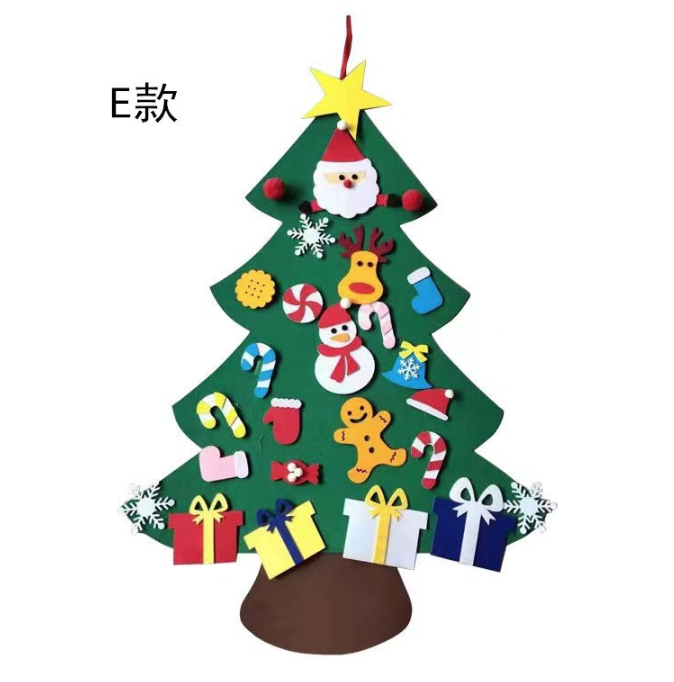 聖誕裝飾品兒童手工益智DIY毛氈布聖誕樹22091841