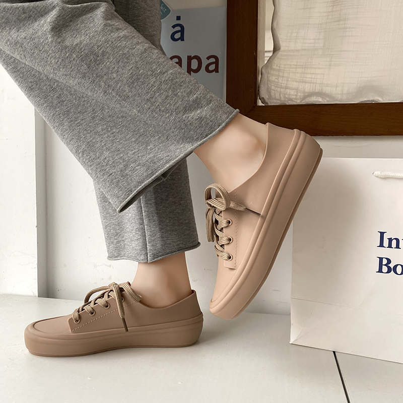 日繫雨鞋女淺口韓版水鞋新款防水時尚洋氣短雨靴低幫平底膠鞋22101106