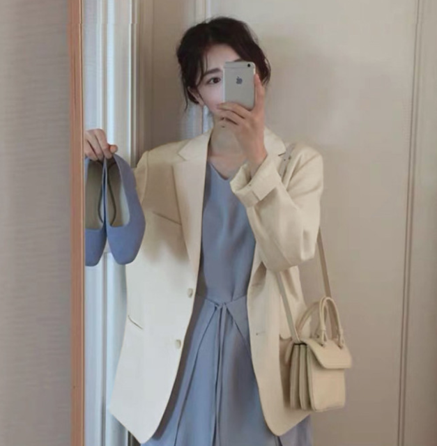 小西裝女短款外套韓版潮女裝上衣修身女西服氣質西裝領小外套22111704