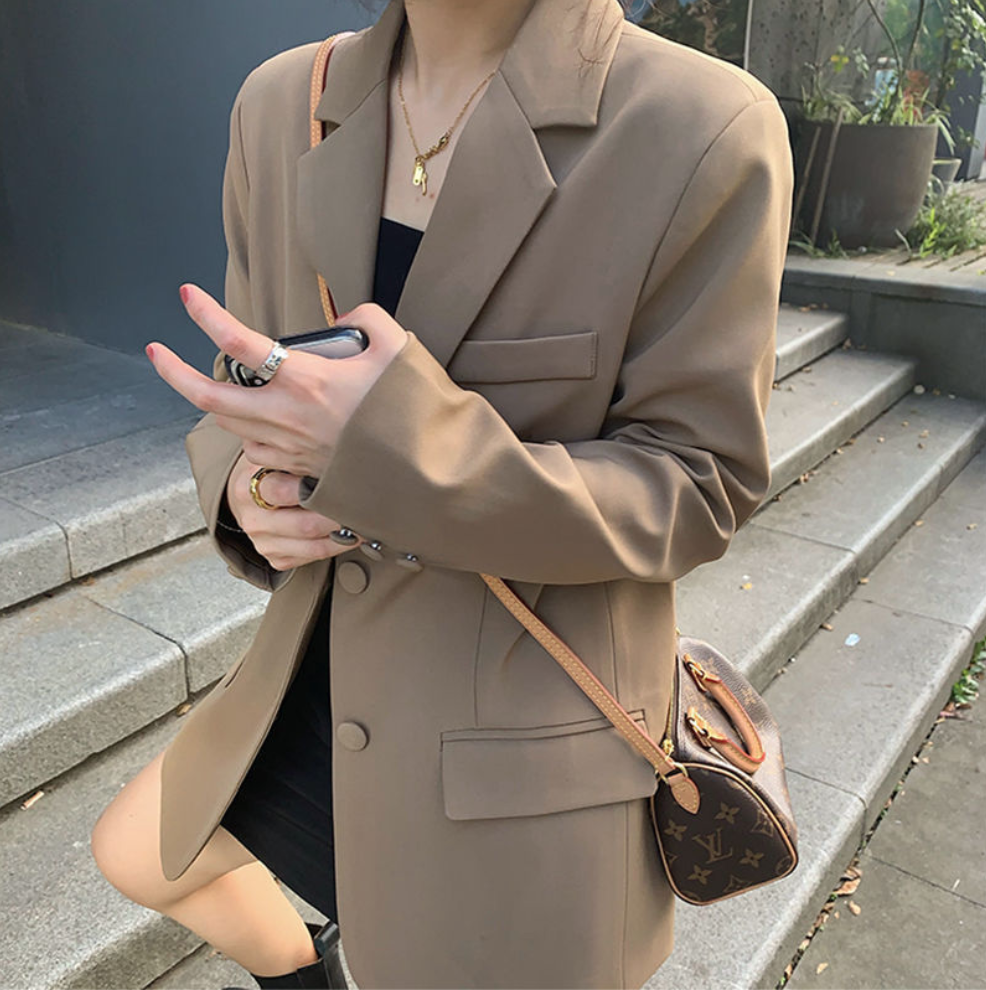 小西裝女短款外套韓版潮女裝上衣修身女西服氣質西裝領小外套22111704