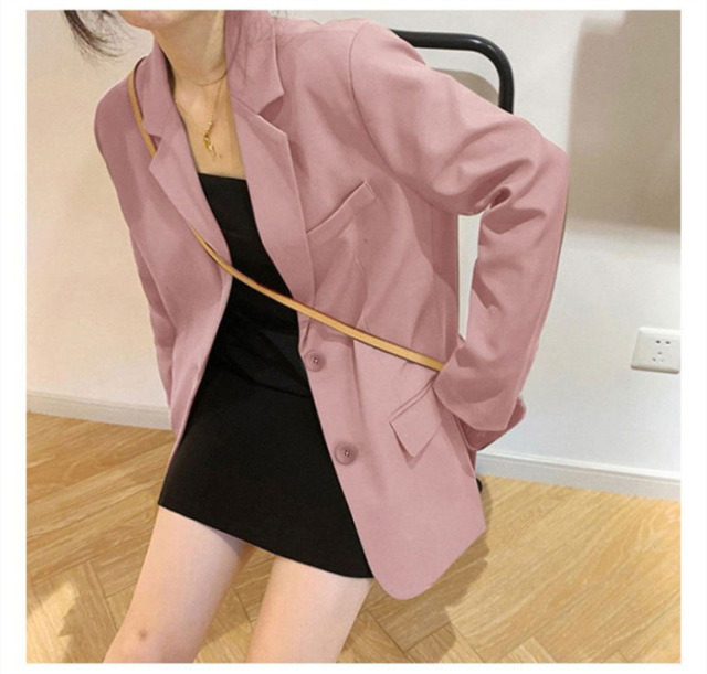 小西裝女短款外套韓版潮女裝上衣修身女西服氣質西裝領小外套22111704