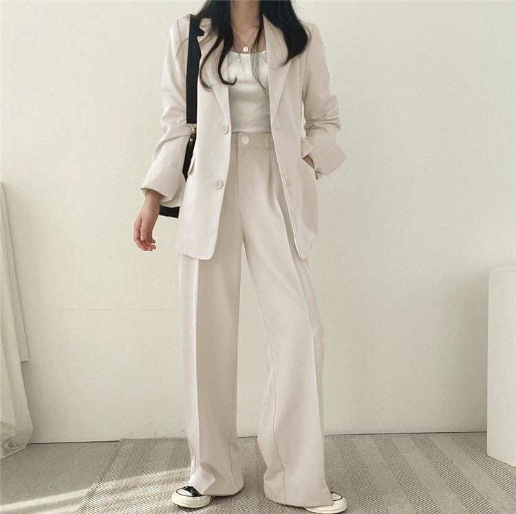 咖色西裝外套女春秋小個子高級感炸街新款韓版休閒西服套裝23021504