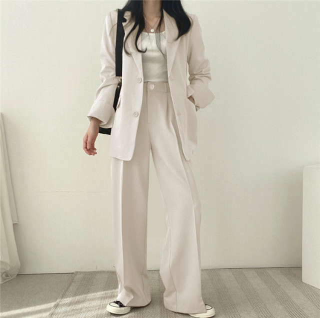咖色西裝外套女春秋小個子高級感炸街新款韓版休閒西服套裝23021504
