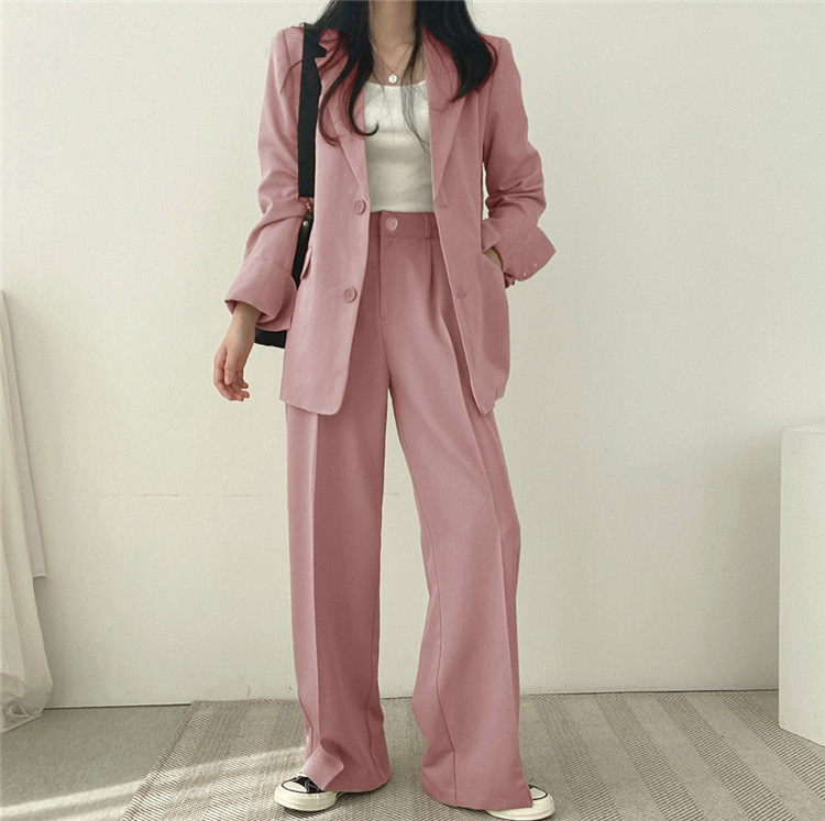咖色西裝外套女春秋小個子高級感炸街新款韓版休閒西服套裝23021504