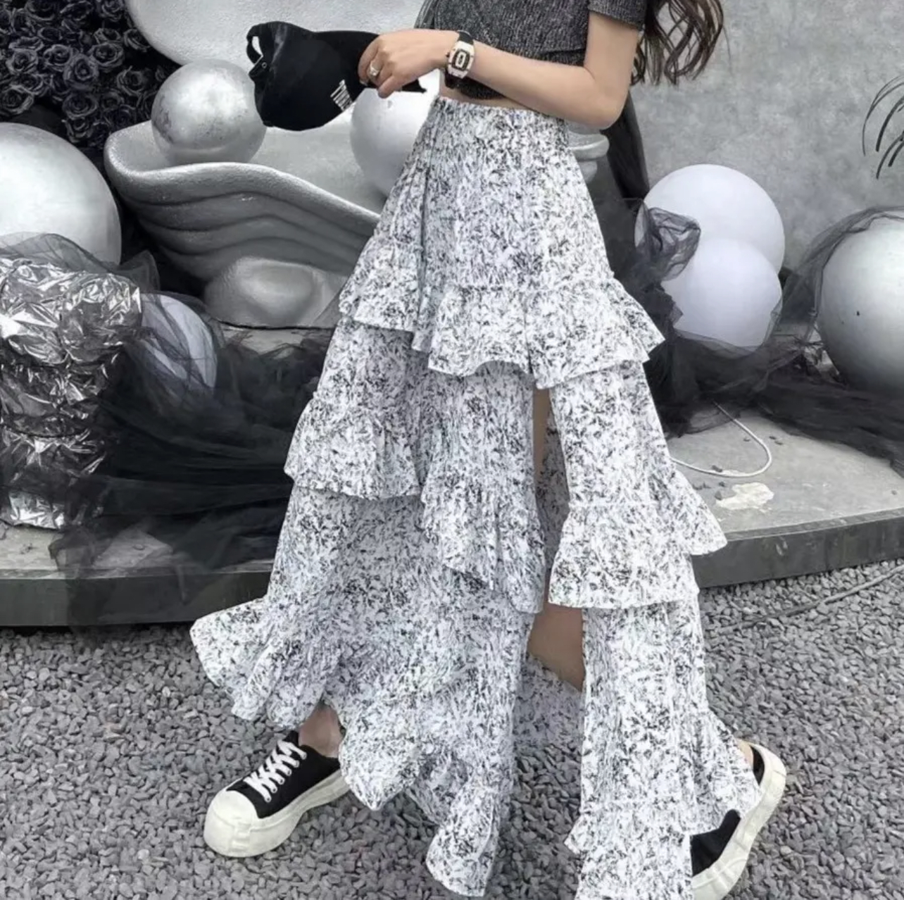港風套裝裙小個子鹽系高級感網紅甜辣妹減齡上衣半身裙兩件套女夏23032304