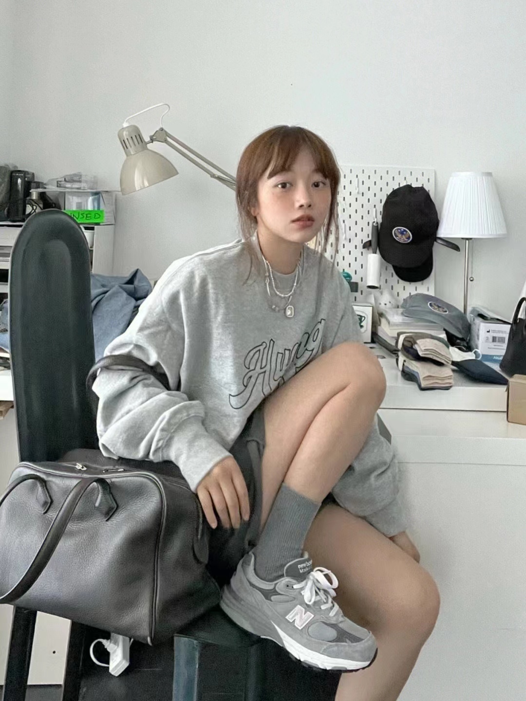 美式復古hiphop基礎款LOGO字母印花圓領套頭加絨情侶衛衣ins上衣23093002